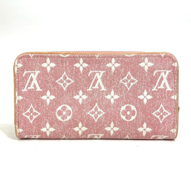 LOUIS VUITTON Long Wallet Purse M81182 Monogram denim pink Monogram denim Zippy wallet